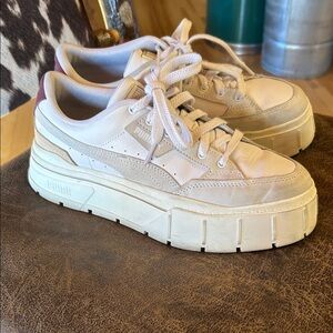 Puma Women's Beige Platform Sneakers